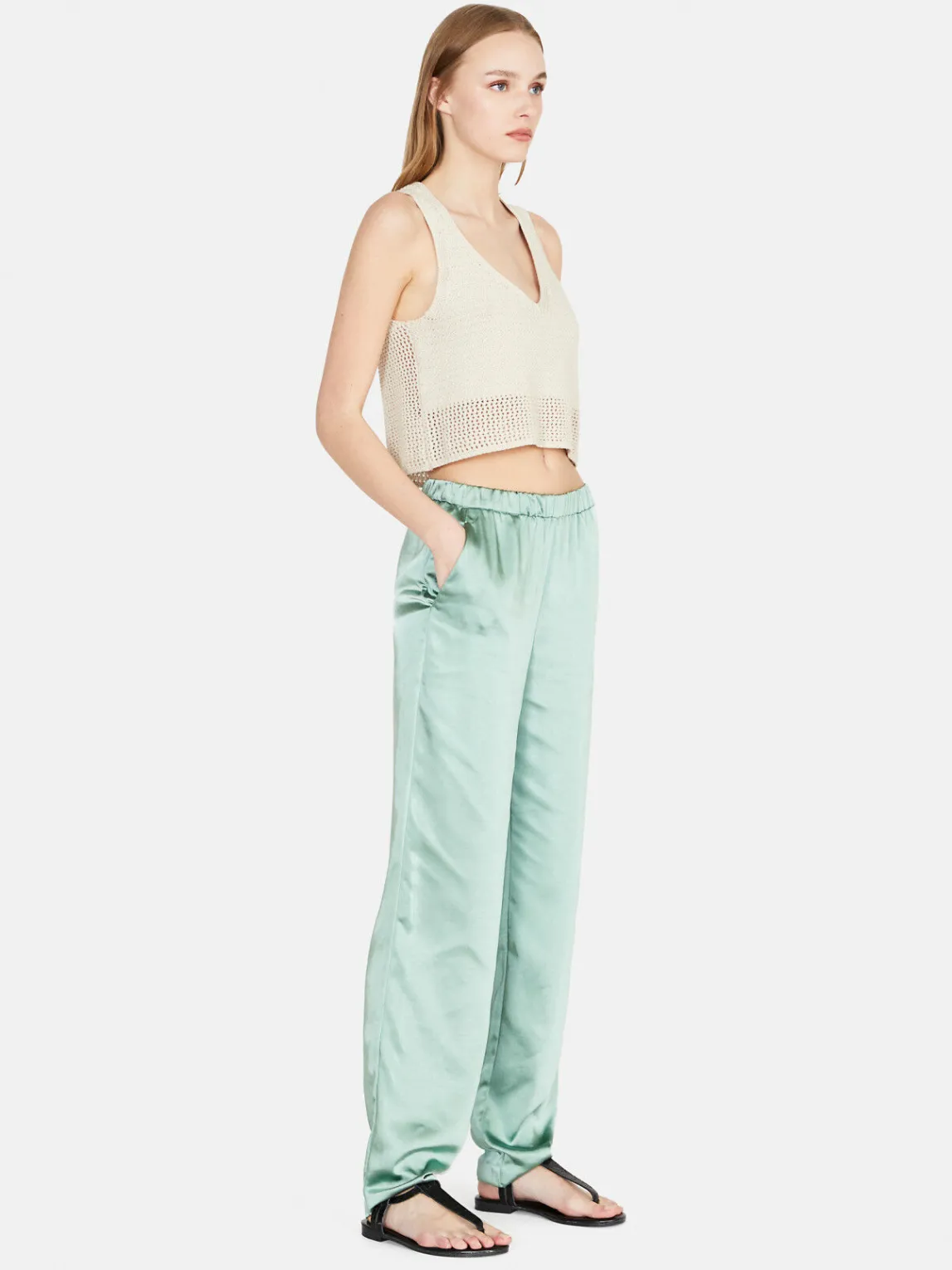 Women Sisley Trousers<Joggers In Satin