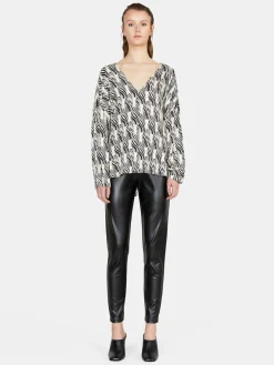 Women Sisley Trousers<Leggings In Imitation Leather