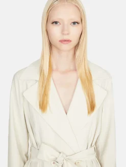 Women Sisley Jackets & Coats<Long Comfort Fit Trench Coat