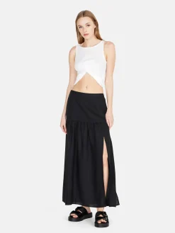 Women Sisley Skirts<Long Skirt In Linen
