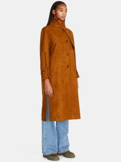 Women Sisley Jackets & Coats<Long Trench Coat With Belt