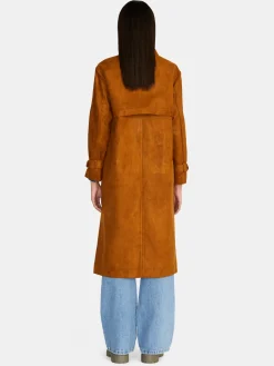 Women Sisley Jackets & Coats<Long Trench Coat With Belt