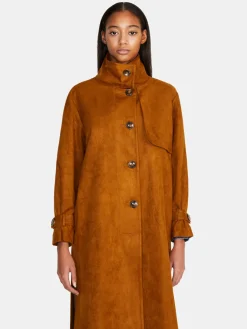 Women Sisley Jackets & Coats<Long Trench Coat With Belt