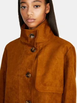 Women Sisley Jackets & Coats<Long Trench Coat With Belt