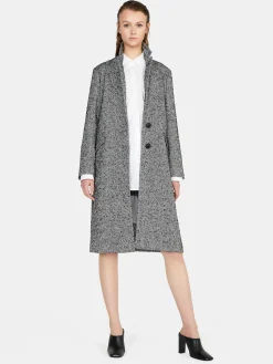 Women Sisley Jackets & Coats<Long Yarn Dyed Coat