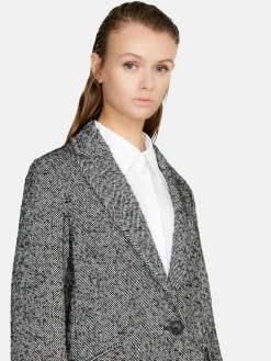 Women Sisley Jackets & Coats<Long Yarn Dyed Coat