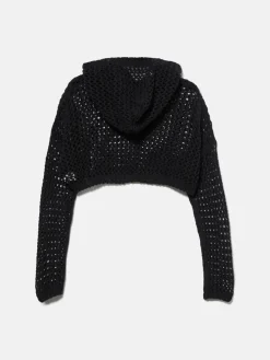 Girls Sisley Jumpers & Cardigans<Mesh Sweater With Hood