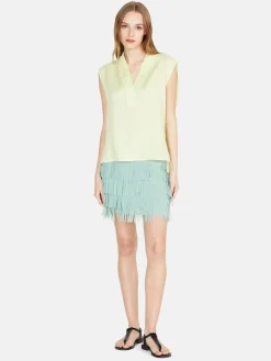 Women Sisley Skirts<Mini Skirt With Fringes