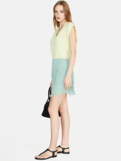 Women Sisley Skirts<Mini Skirt With Fringes