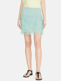 Women Sisley Skirts<Mini Skirt With Fringes