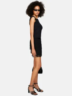 Women Sisley Skirts<Mini Skirt With Fringes