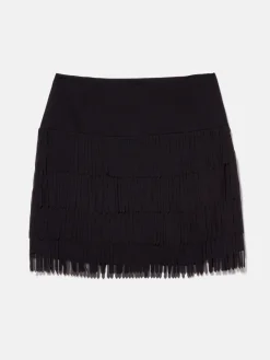 Women Sisley Skirts<Mini Skirt With Fringes