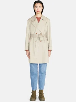 Women Sisley Jackets & Coats<Oversized Trench Coat With Sash
