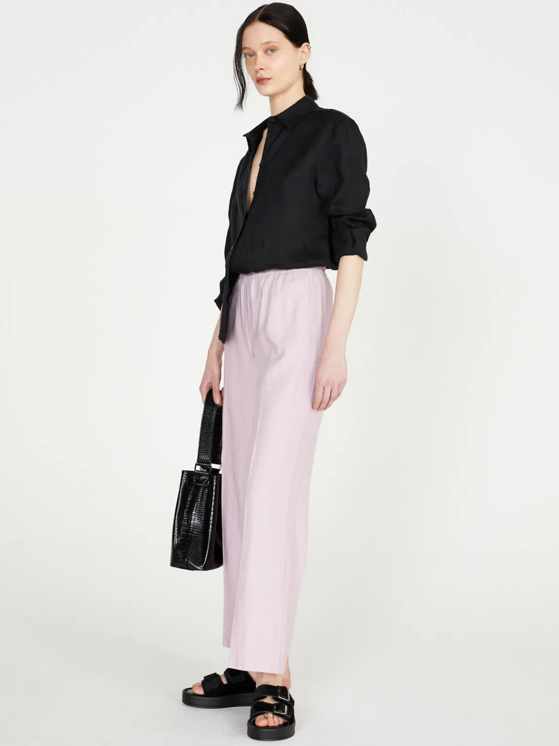 Women Sisley Trousers<Palazzo Trousers In Linen Blend