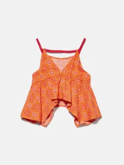 Girls Sisley Tops & T-Shirts<Printed Uneven Top