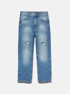 Girls Sisley Trousers & Skirts<Regular Fit Jeans With Rips