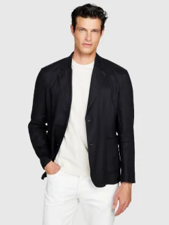 Men Sisley Jackets & Coats<Relaxed Fit 100% Linen Jacket