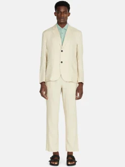 Men Sisley Jackets & Coats<Relaxed Fit 100% Linen Jacket