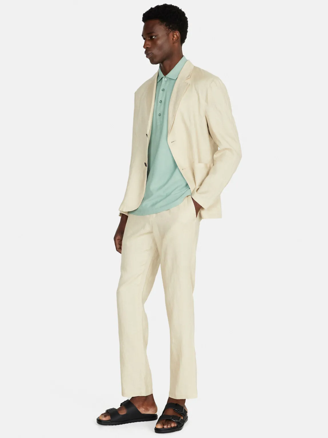 Men Sisley Jackets & Coats<Relaxed Fit 100% Linen Jacket