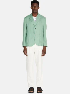 Men Sisley Jackets & Coats<Relaxed Fit 100% Linen Jacket