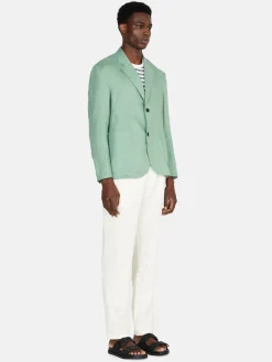 Men Sisley Jackets & Coats<Relaxed Fit 100% Linen Jacket