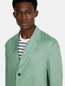 Men Sisley Jackets & Coats<Relaxed Fit 100% Linen Jacket
