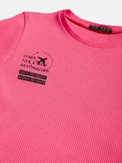 Girls Sisley Tops & T-Shirts<Ribbed T-Shirt With Print