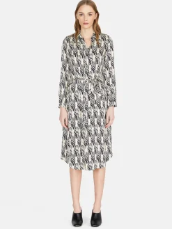 Women Sisley Dresses<Shirt Dress In Printed Satin