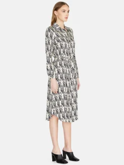Women Sisley Dresses<Shirt Dress In Printed Satin