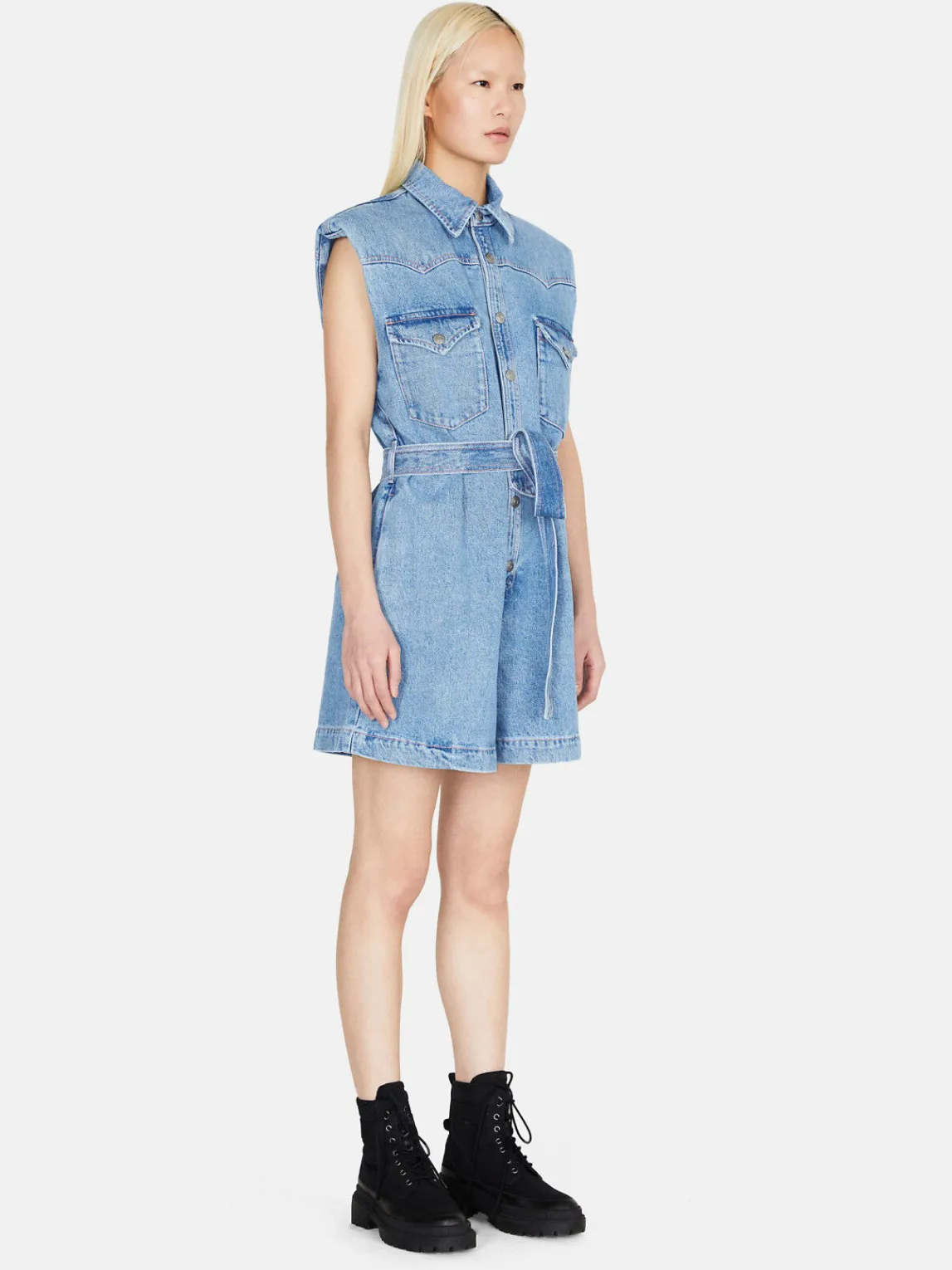 Women Sisley Dresses<Short Denim Jumpsuit