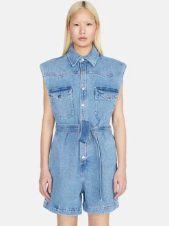 Women Sisley Dresses<Short Denim Jumpsuit