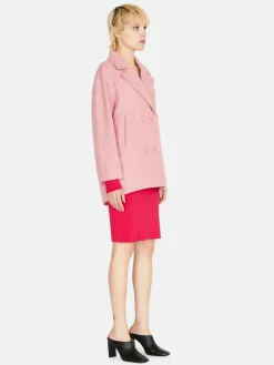 Women Sisley Jackets & Coats<Short Double-Breasted Coat