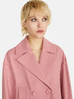 Women Sisley Jackets & Coats<Short Double-Breasted Coat