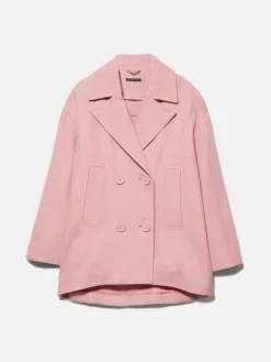Women Sisley Jackets & Coats<Short Double-Breasted Coat