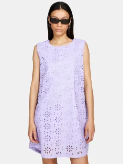 Women Sisley Dresses<Short Dress In Broderie Anglaise