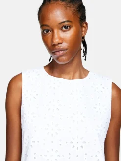 Women Sisley Dresses<Short Dress In Broderie Anglaise