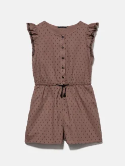 Girls Sisley Dresses & Jumpsuits<Short Jumpsuit With Embroidery And Ruffles