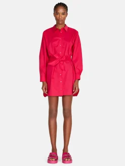 Women Sisley Dresses<Short Shirt Dress With Sash