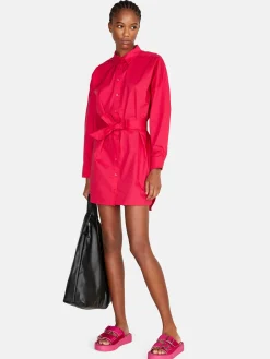 Women Sisley Dresses<Short Shirt Dress With Sash