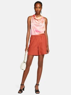 Women Sisley Trousers<Shorts In Linen Blend
