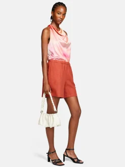 Women Sisley Trousers<Shorts In Linen Blend