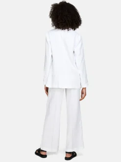 Women Sisley Jackets & Coats<Single-Breasted 100% Linen Jacket