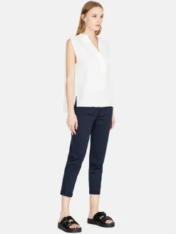 Women Sisley Shirts & Blouses<Sleeveless Blouse In 100% Linen