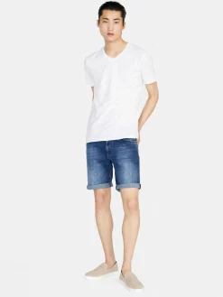 Men Sisley Trousers<Slim Fit Denim Bermudas