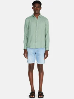 Men Sisley Trousers<Slim Fit Denim Bermudas