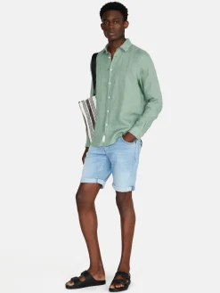 Men Sisley Trousers<Slim Fit Denim Bermudas