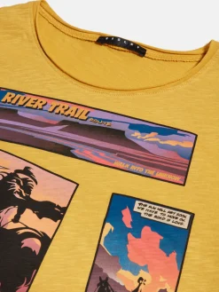 Boys Sisley Shirts & T-Shirts<Slub T-Shirt With Print
