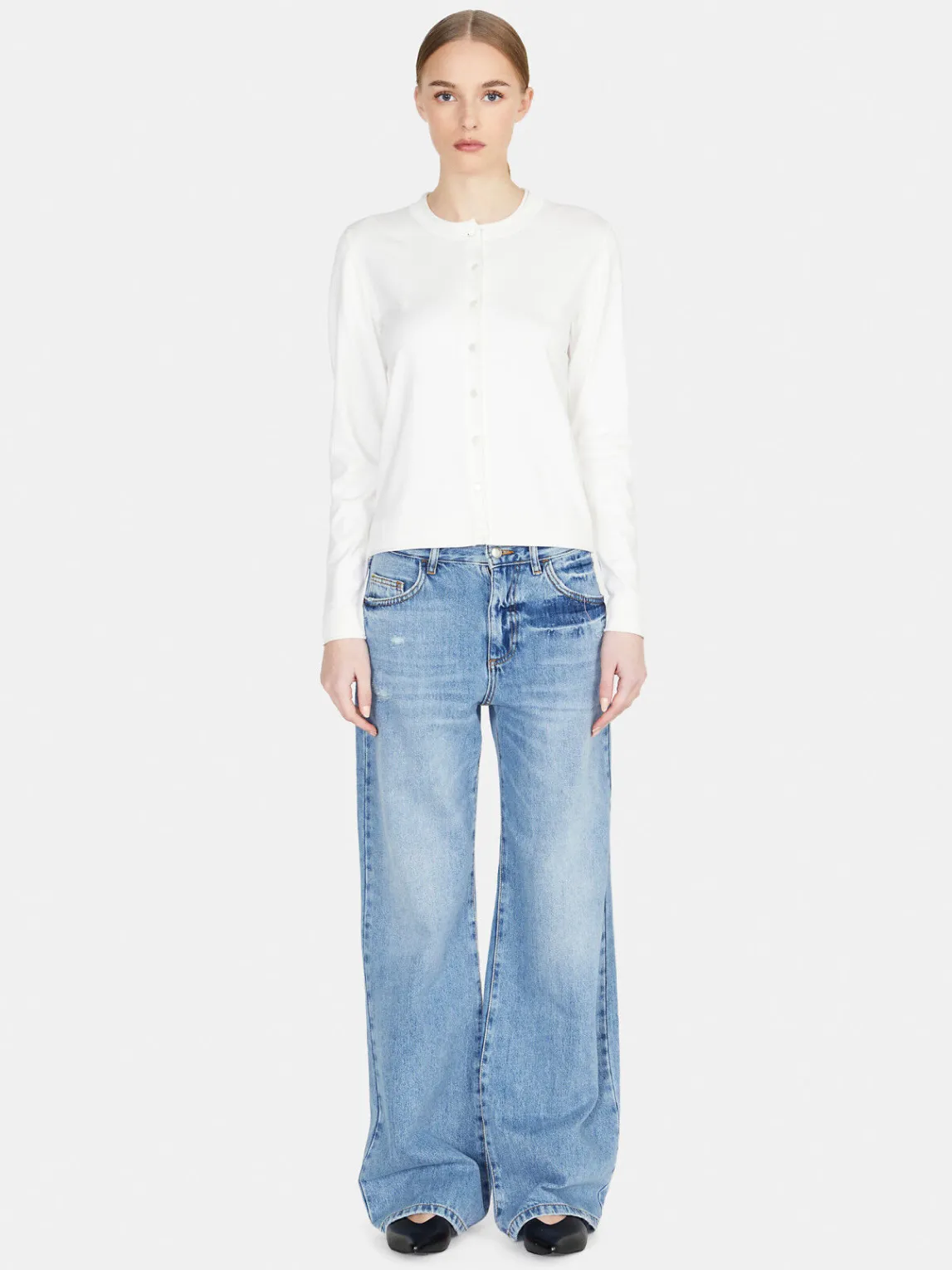 Women Sisley Jumpers & Knitwear<Solid Color Cardigan