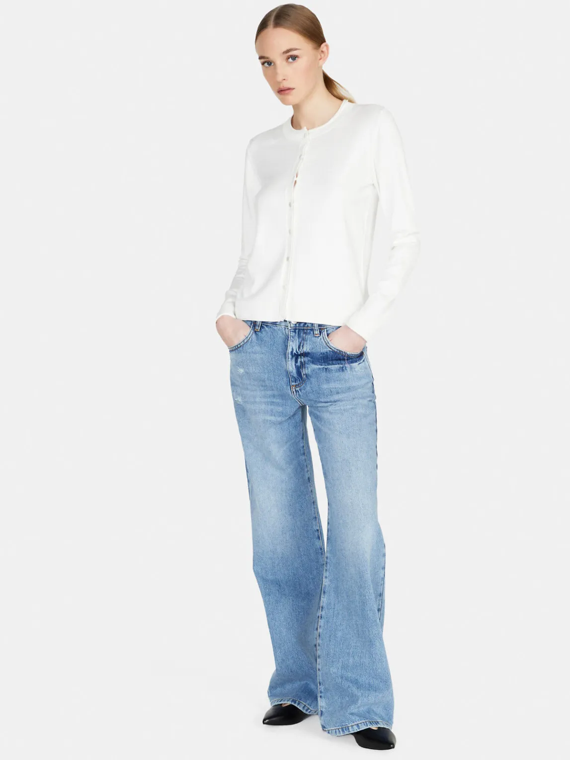 Women Sisley Jumpers & Knitwear<Solid Color Cardigan