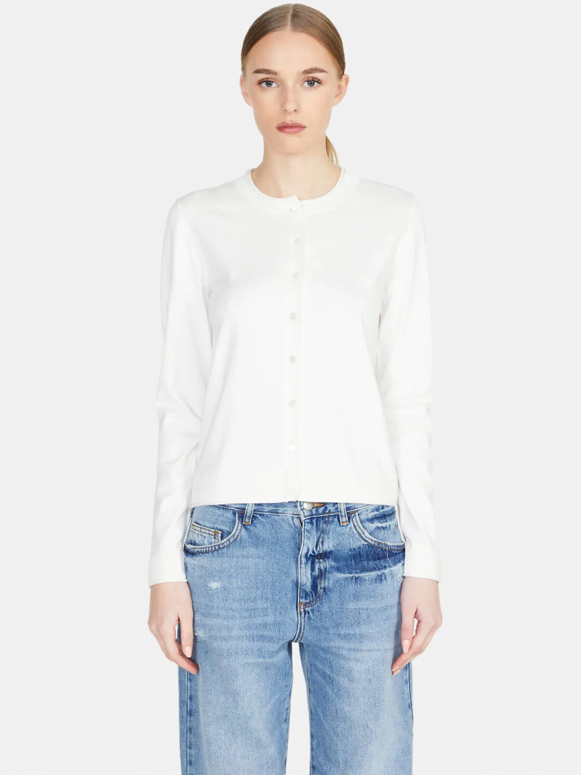 Women Sisley Jumpers & Knitwear<Solid Color Cardigan